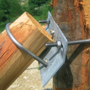 Staffa per palo legno